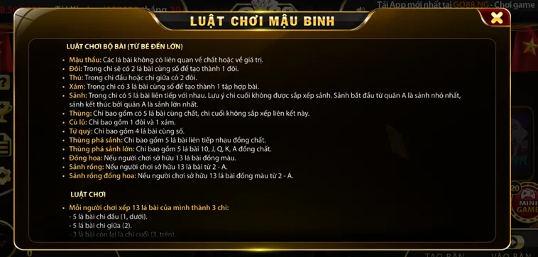 Cách Chơi Bài Mậu Binh Go88 Và Bí Kíp Sắp Xếp Bài Bất Bại Cho Game Thủ