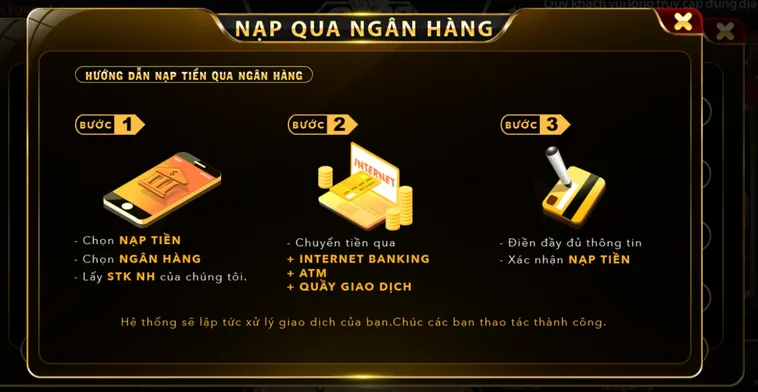 NẠP TIỀN QUA NGÂN HÀNG SUNWIN - SIÊU NHANH 24/7