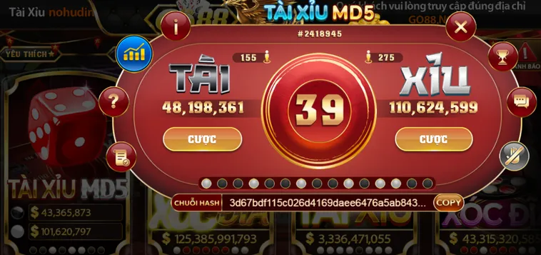 Đánh Giá Chi Tiết Tài Xỉu MD5 Go88 Minh Bạch Và Xanh Chín