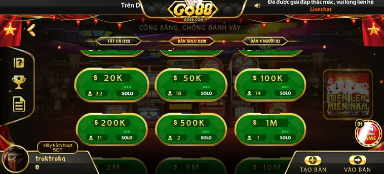 Tải Tiến Lên Miền Nam Go88 Để Trải Nghiệm Cảm Giác Chiến Thắng Lớn