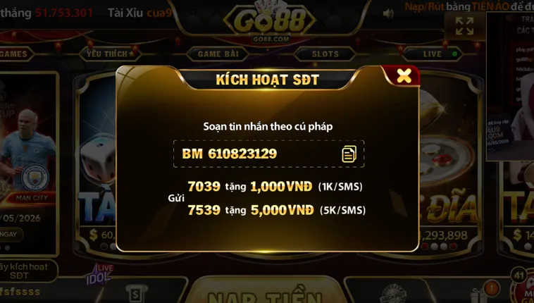 Kích hoạt ngay bằng số điện thoại để BẢO MẬT TÀI KHOẢN